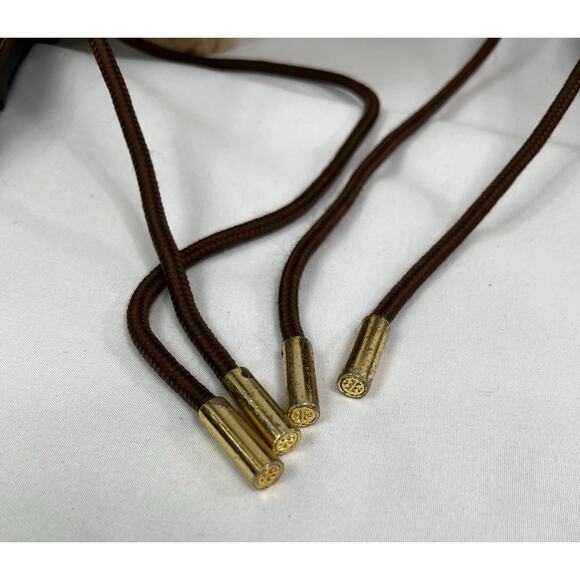 TORY BURCH DUCK NYLON/LEATHER LACE UP BOOTS - Picture 8 of 10